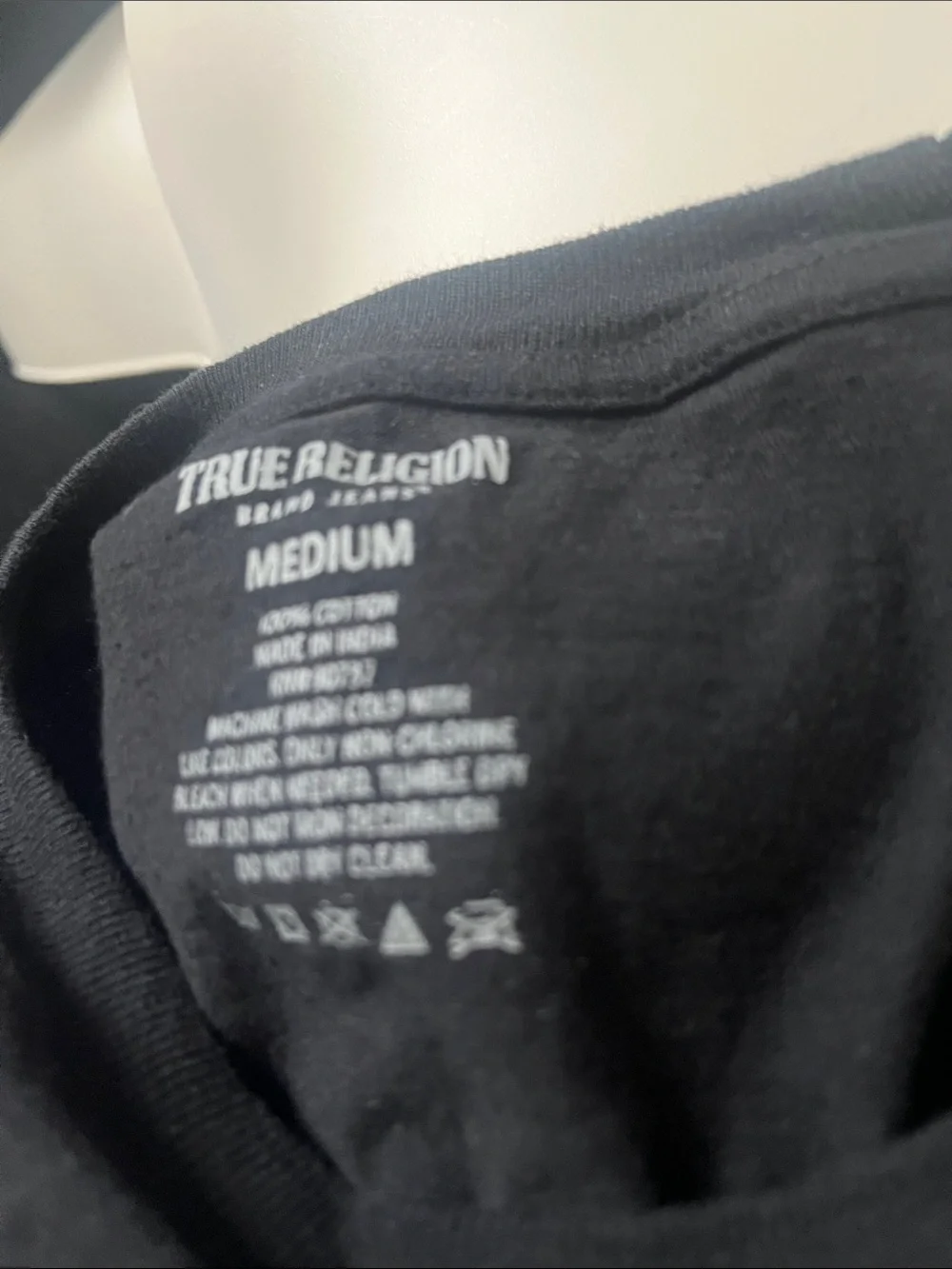 True Religion Black Short Sleeve Crew Tee